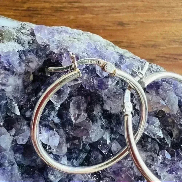 Classic Hoops 925 Hoops Earrings - Picture 4 of 6